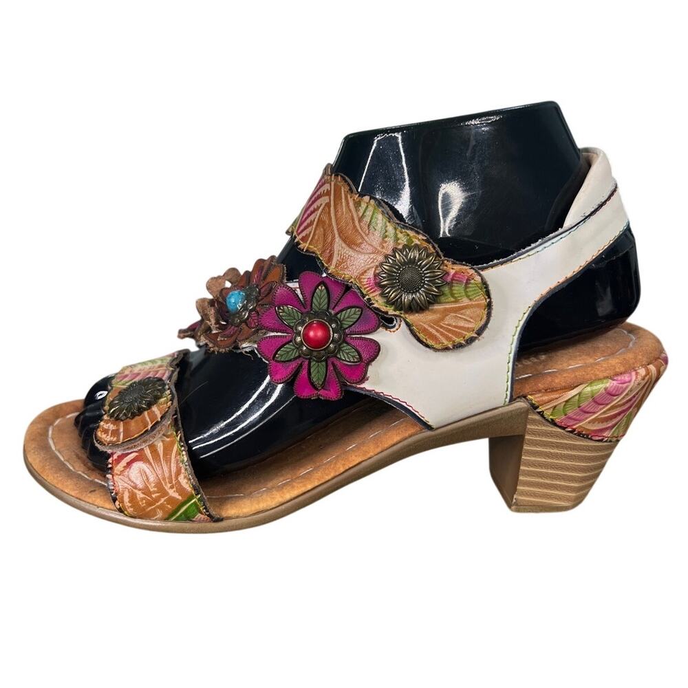 L’artiste By Spring Step Women’s Aromas Purple Floral Sandal Size 37 US 6.5/7 - Picture 3 of 12